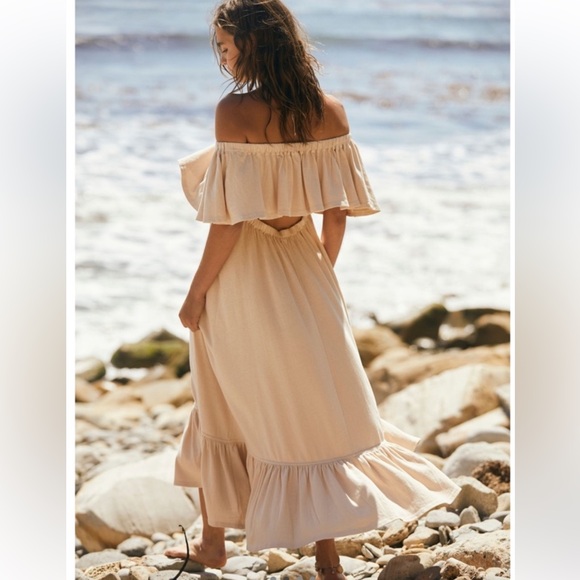 🔥last oneNWT  Free People Lynne Mixi Dress in Bleached Sand. - Picture 3 of 4